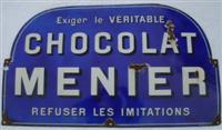 Plaque &eacute;maill&eacute;e Chocolat Menier